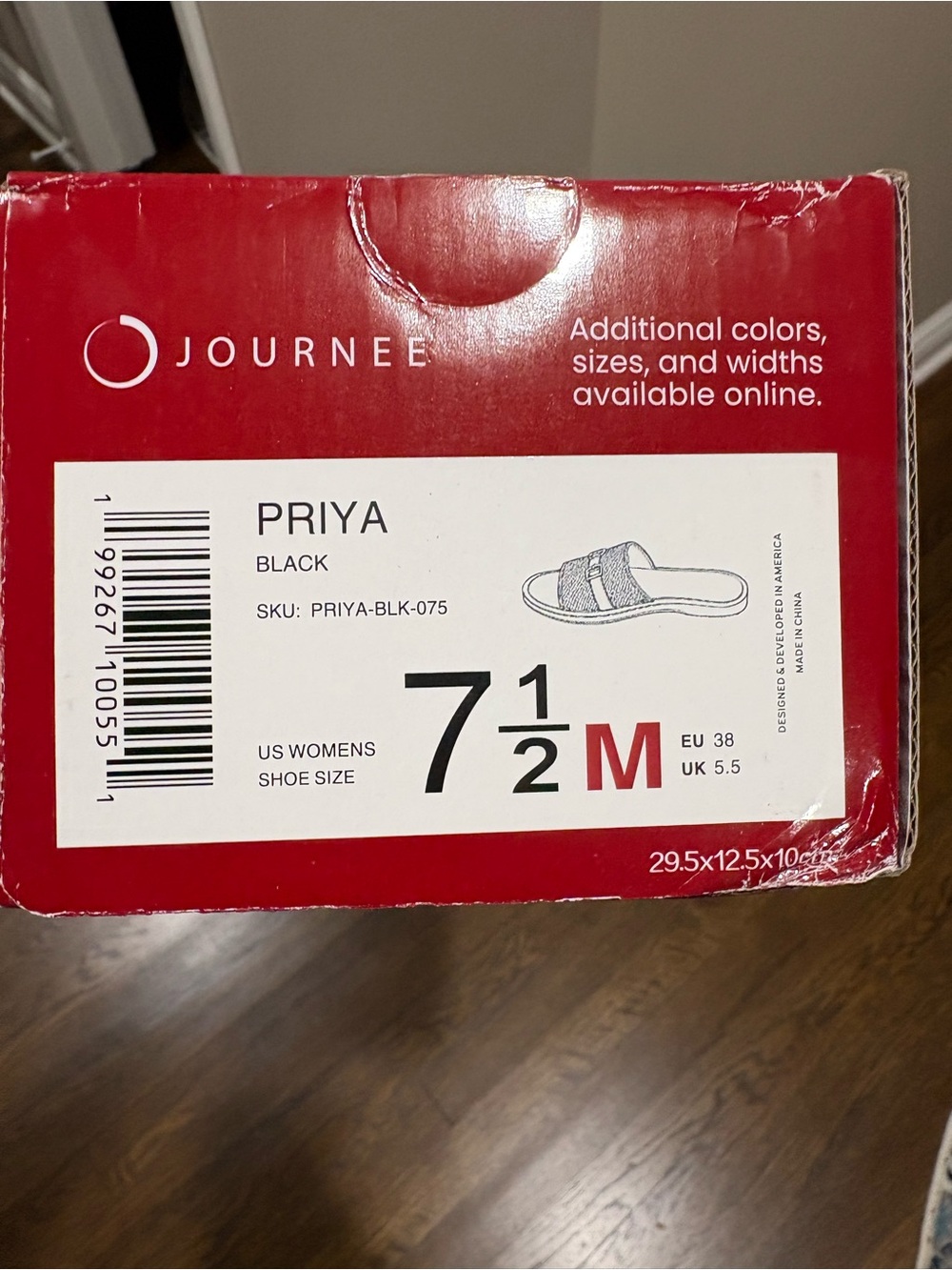 Journee Priya Flat Sandal 7.5 - Picture 4 of 4